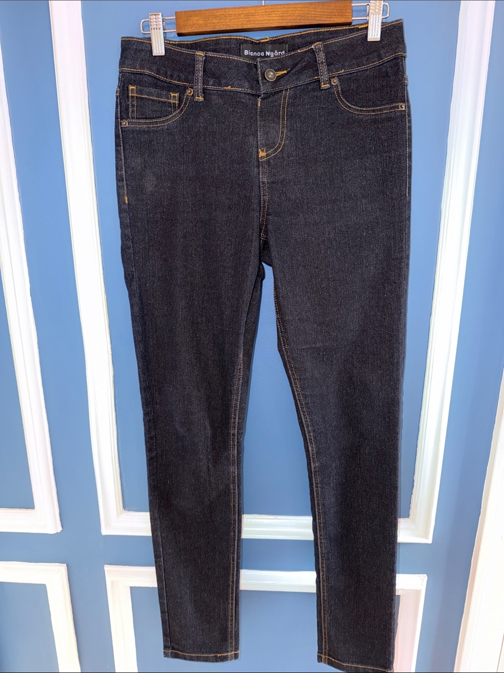 Bianca Nygard Dark Wash Stretch Skinny Denim Jeggings - Size S
